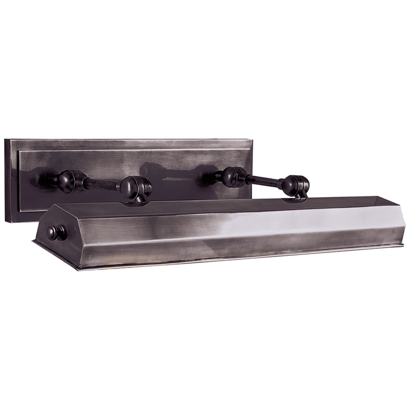 Two Light Picture Light from the Dorchester Picture Light Collection in Bronze Finish by Visual Comfort Signature