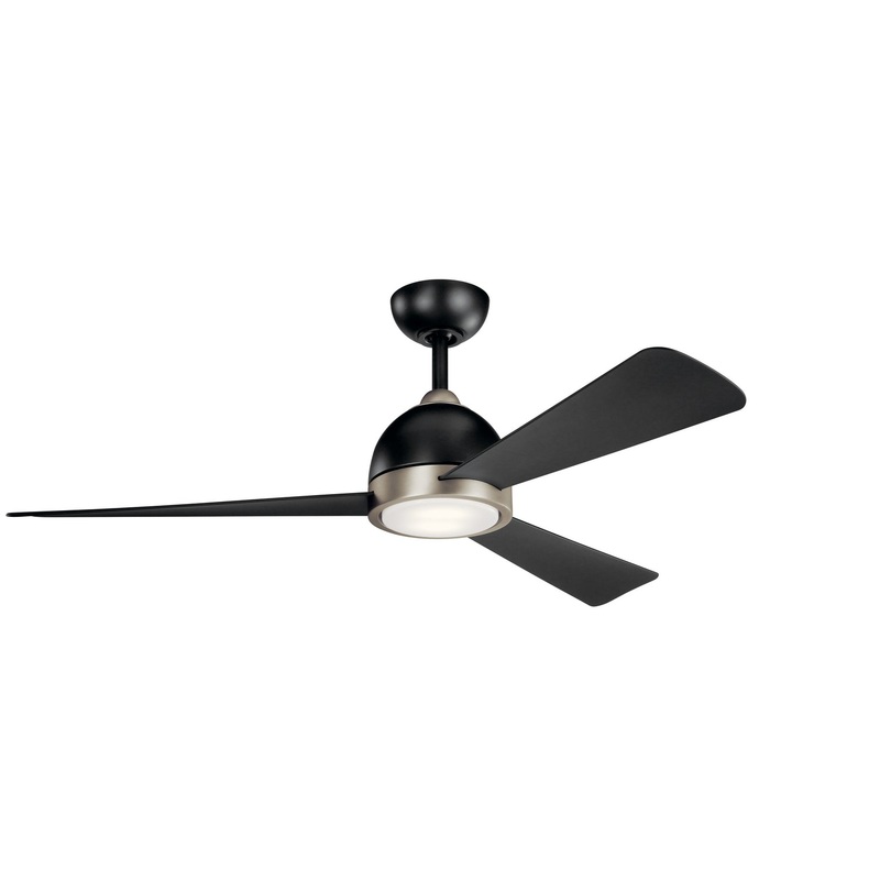 56″Ceiling Fan from the Incus Collection in Satin Black Finish by Kichler
