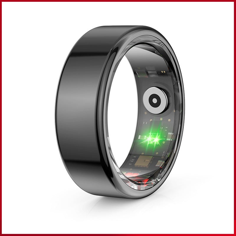 Advanced Smart Health Ring – 24/7 Heart Rate, SpO2, Sleep & Activity Tracker with Magnetic Charging(Black)