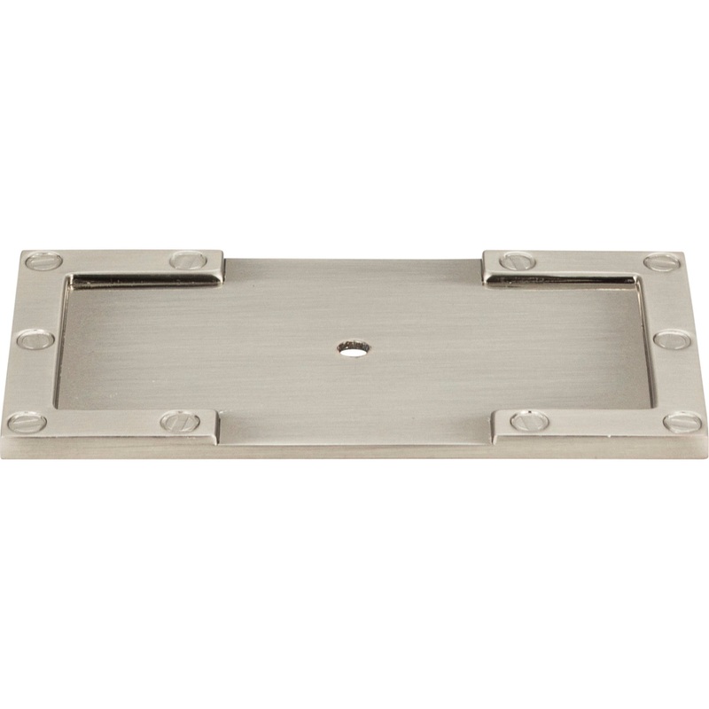 Atlas Homewares Campaign L-Bracket Backplate 3 11/16 Inch Brushed Nickel