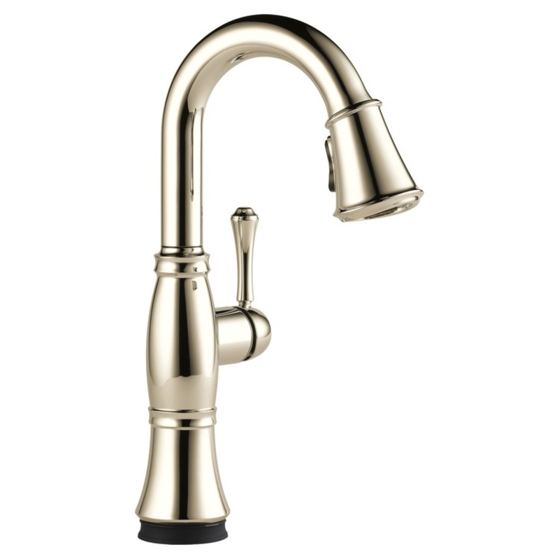 Bar Faucet Cassidy Prep 1 Lever ADA CALGreen Lumicoat Polished Nickel Touch2O with Touchless/MagnaTite Docking/VoiceIQ Compatible 1.8 Gallons per Minute