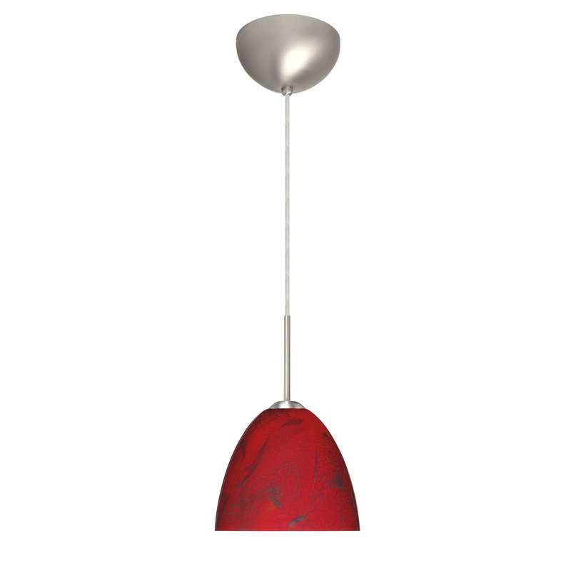 Besa 1BC-7572MA-MED-SN Sasha One Light Pendant Satin Nickel (Discontinued)