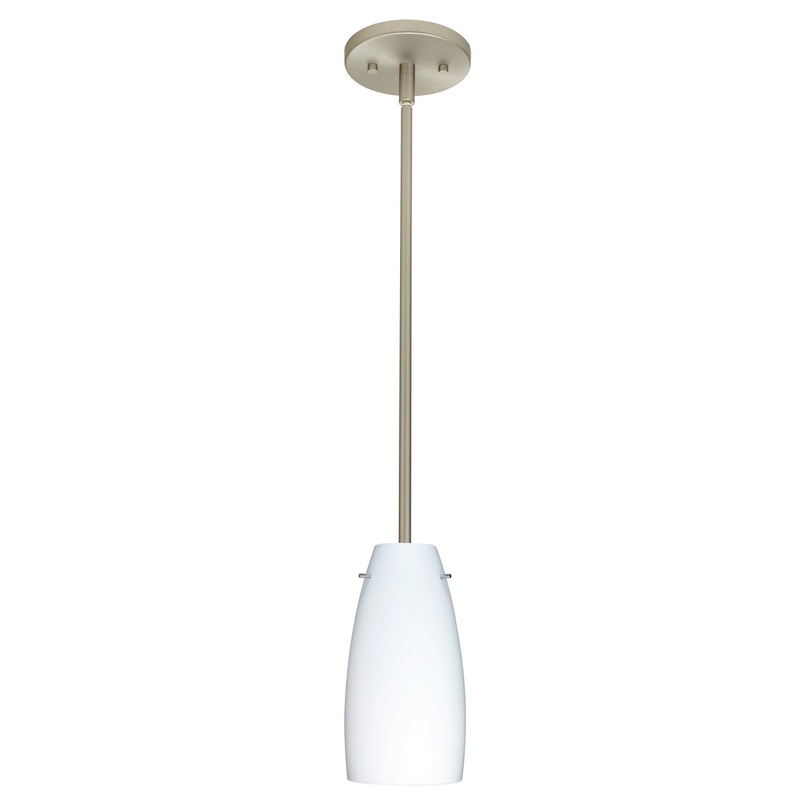Besa 1TT-151207-LED-SN Tao One Light Pendant Satin Nickel