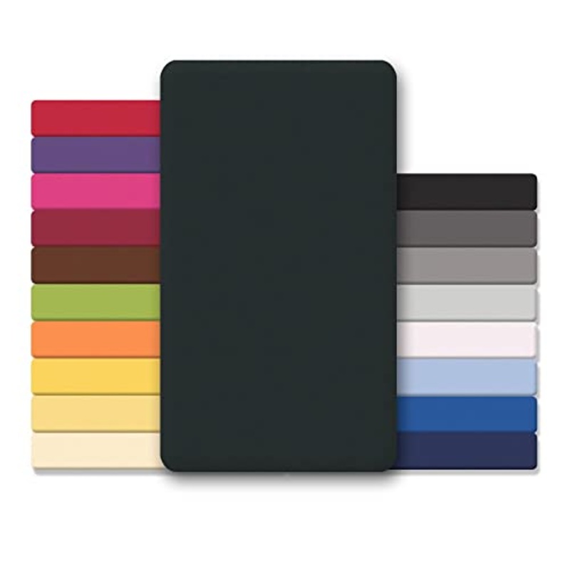 CelinaTex Lucina Lenzuolo Elasticizzato Topper spessori per Letto Contenitore Cotone 140×200-160×200 cm Nero