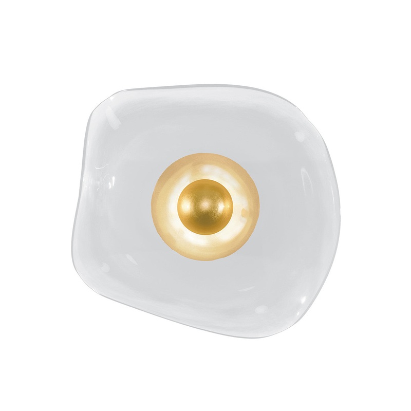 Embark 12″H Sconce Gold Leaf/Clear