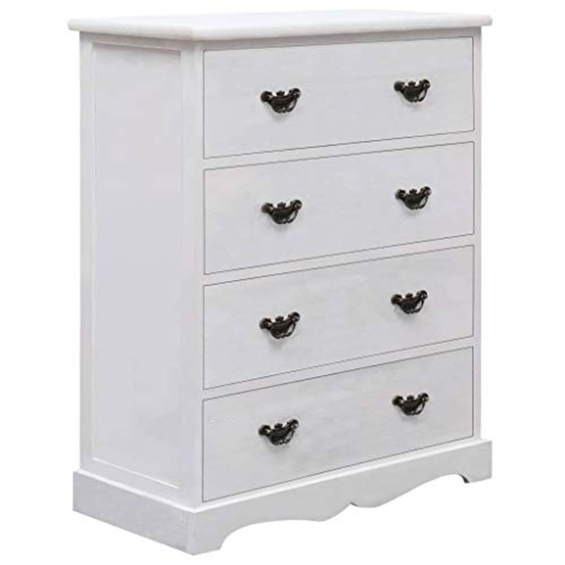 FAMIROSA Cassettiera Bianca 60x30x75 cm in Legno
