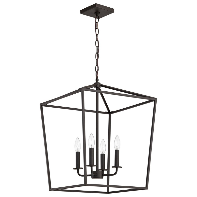 Four Light Pendant from the Emma Collection in Dark Bronze Finish by Nuvo Lighting