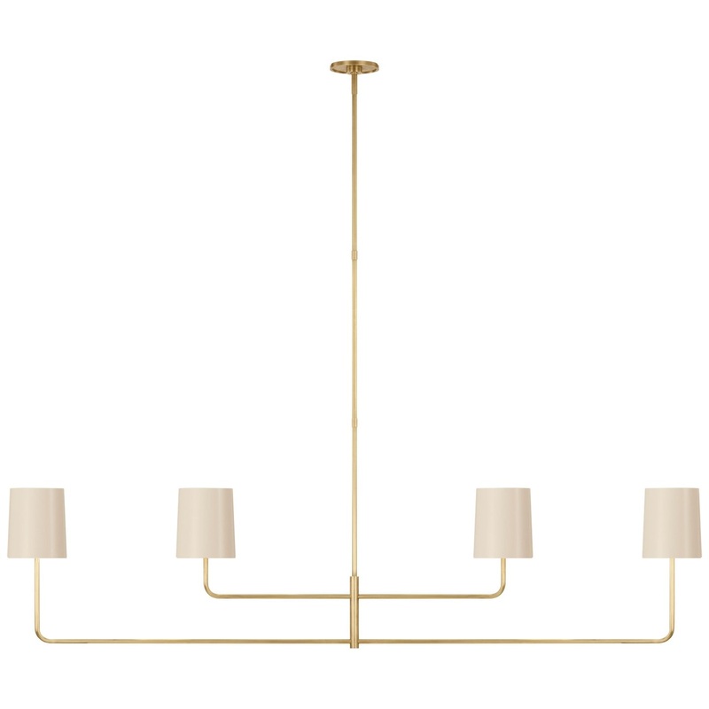 LED Chandelier from the Go Lightly Collection in Soft Brass Finish by Visual Comfort Signature