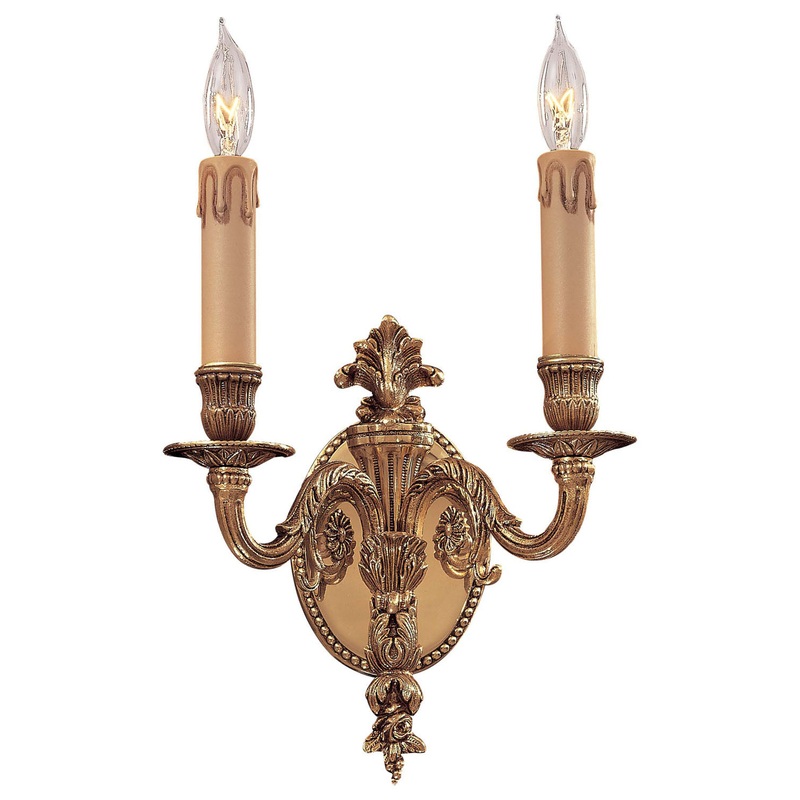Two Light Wall Sconce from the Metropolitan Collection in Renaissance Gold Finish by Metropolitan