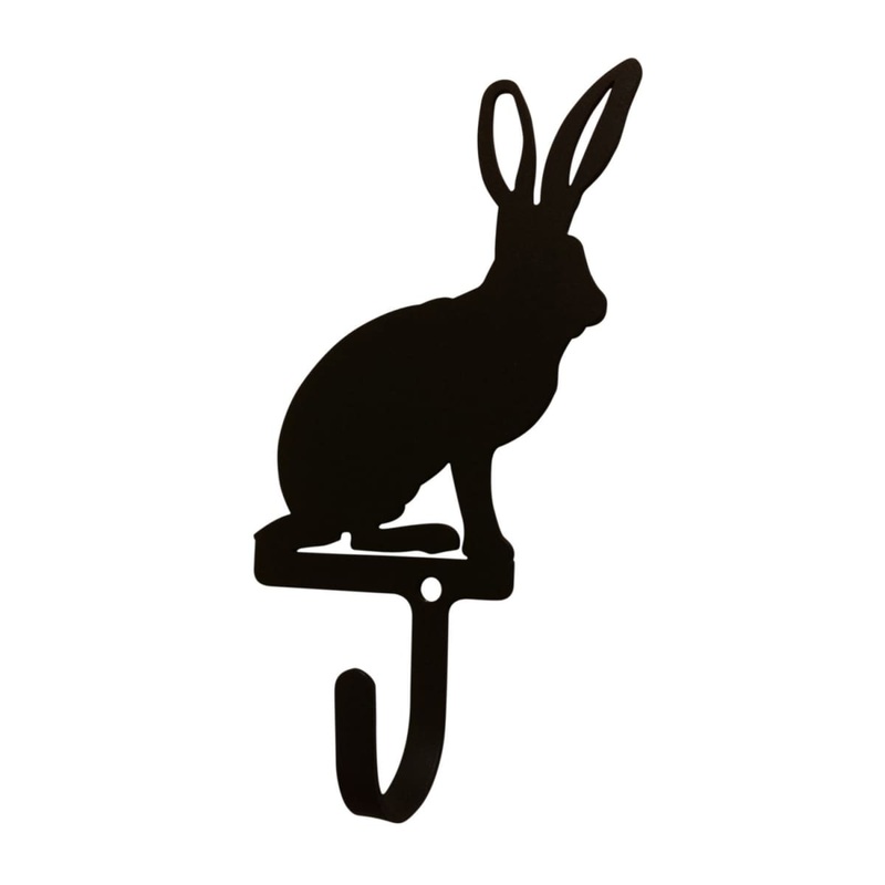 Village Wrought Iron WH-279-S Jack Rabbit Wall Hook Small