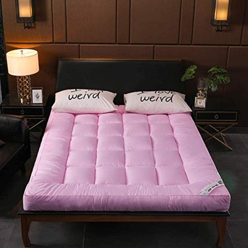 Z&HA Giapponese Piano Materasso Futon, Tatami Tappetino Portatile Materassino da Campeggio Bambini Sleeping Pad Pieghevole Roll Up Piano Lounger Divano Letto,Rosa,150x200cm