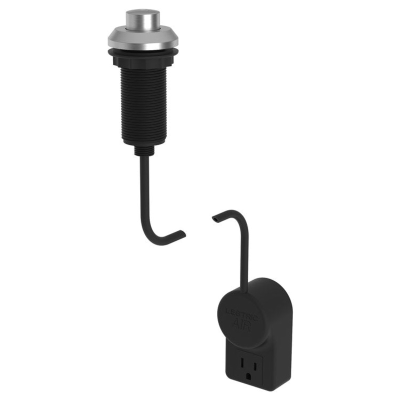 Air Activation Switch Jeter Disposer with Power Adapter Stainless Steel PVD Brass