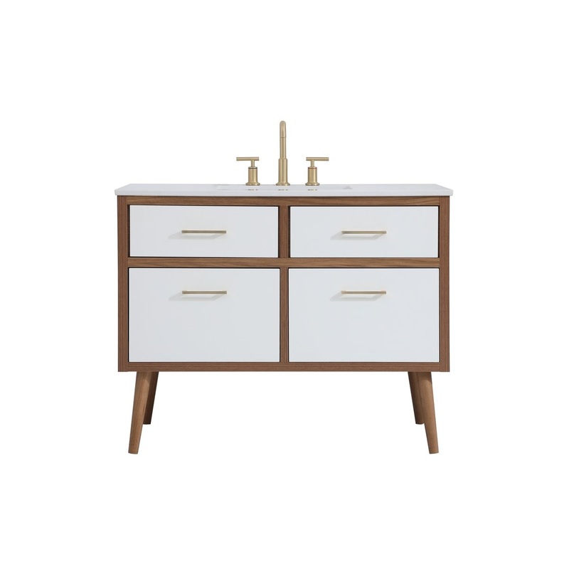 Bathroom Vanity Set from the Boise Collection in White Finish by Elegant Lighting