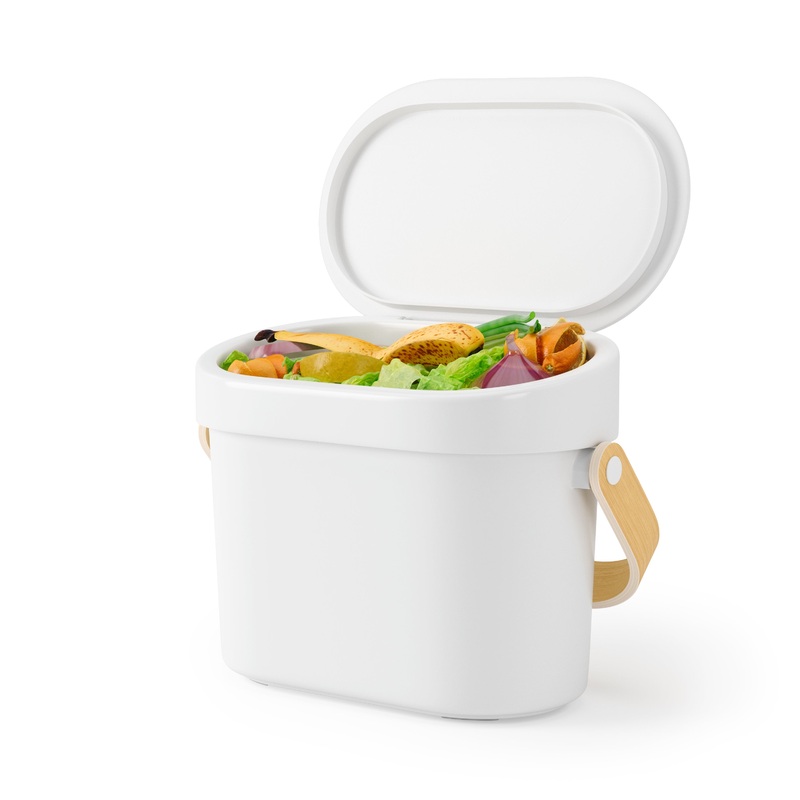 Bellwood Compost Bin White/Natural