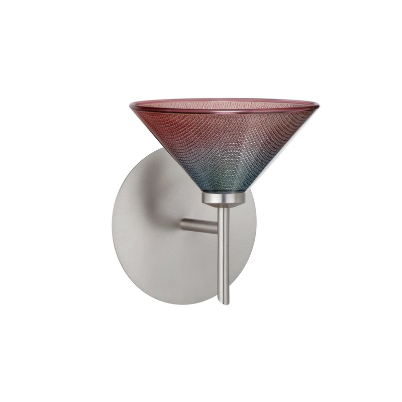 Besa 1SW-117691-SN Kona One Light Wall Sconce Satin Nickel