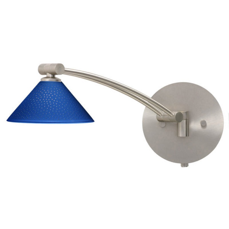 Besa 1WW-282484-SN Kona One Light Swing Arm Wall Sconce Satin Nickel (Discontinued)
