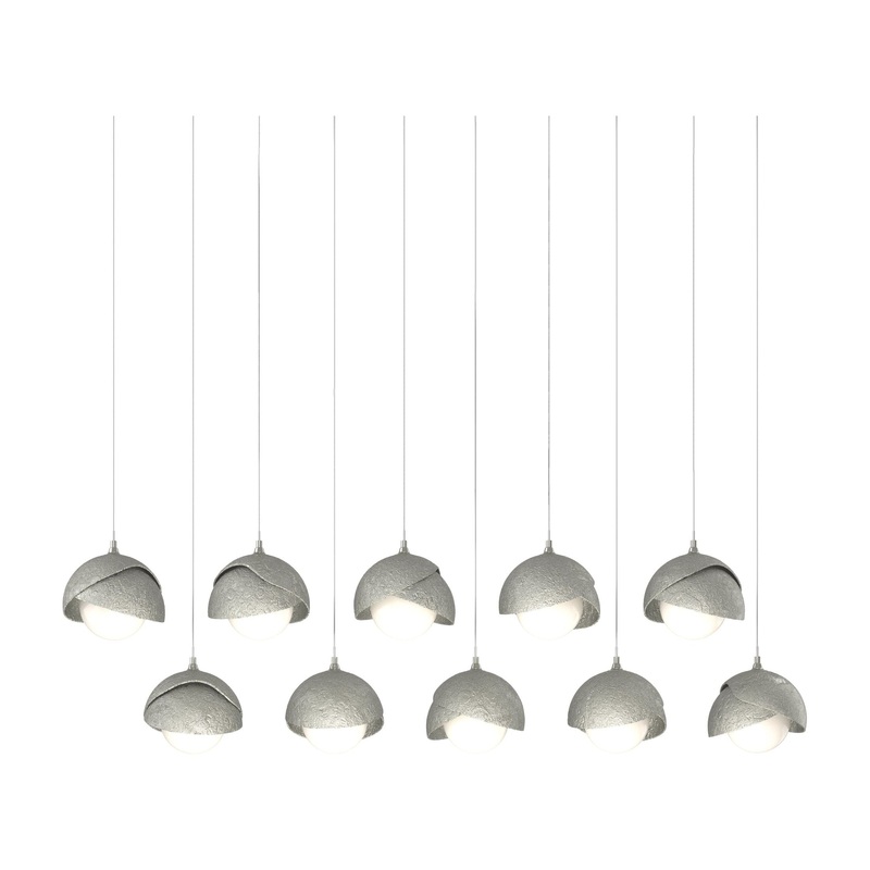 Brooklyn 10-Light Double Shade Pendant Sterling Sterling