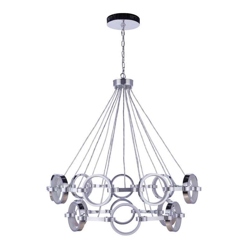 Craftmade 59315-CH-LED Context LED Chandelier Chrome