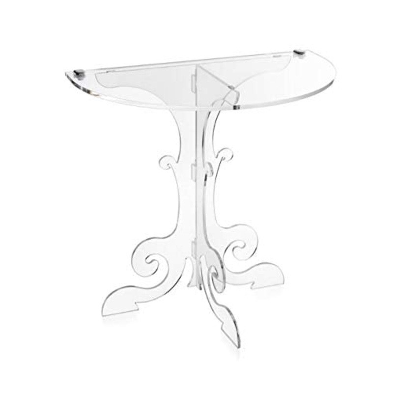 iPLEX – Anfitrione Comodino Consolle da Muro Design fine ‘700 in plexiglass Trasparente Dim. 50,5x50x30 cm Made in Italy