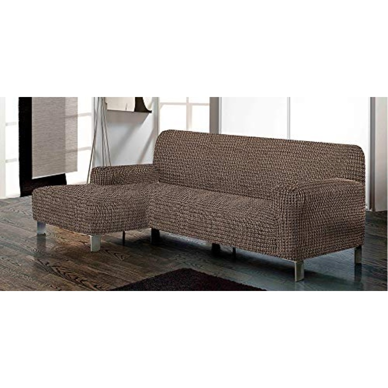 la biancheria di casa Curly copridivano bielastico (Copridivano penisola Sinistra (Frontale), Cammello)