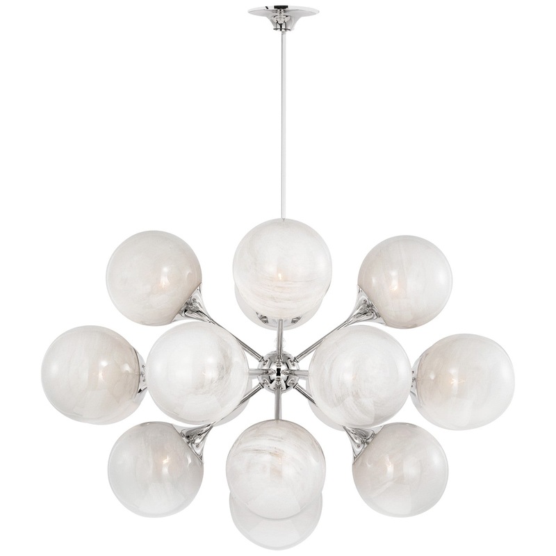 LED Chandelier from the Cristol Collection in Polished Nickel Finish by Visual Comfort Signature