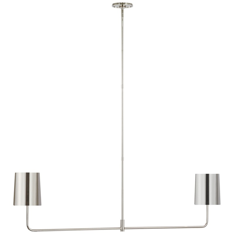 LED Chandelier from the Go Lightly Collection in Polished Nickel Finish by Visual Comfort Signature