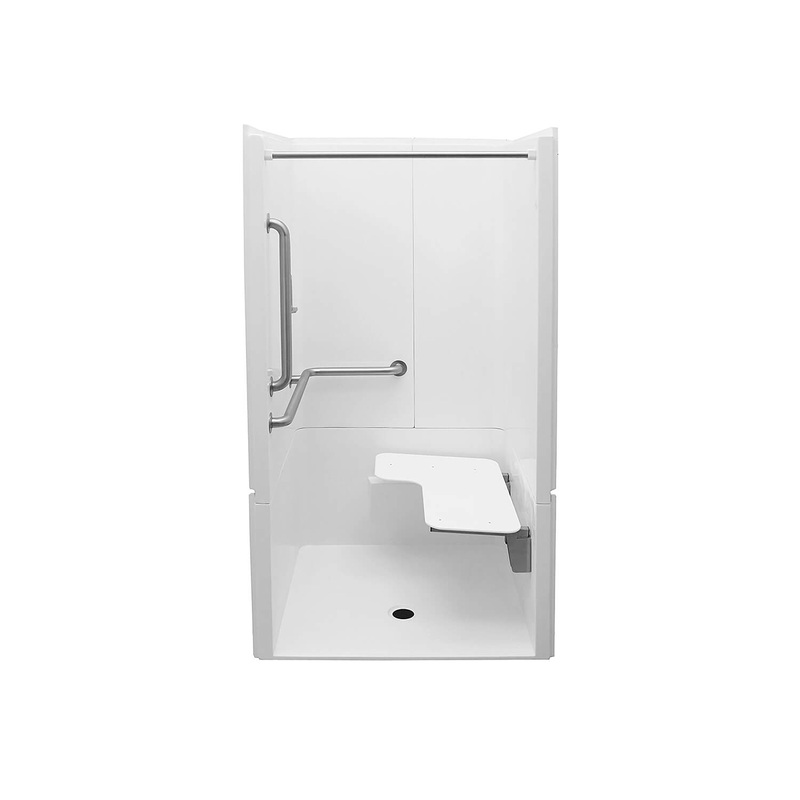 MAAX 106546-000-002-002 MX QSI-3637-BF 0.625 in. RRF AcrylX Alcove Three-Piece Shower in White