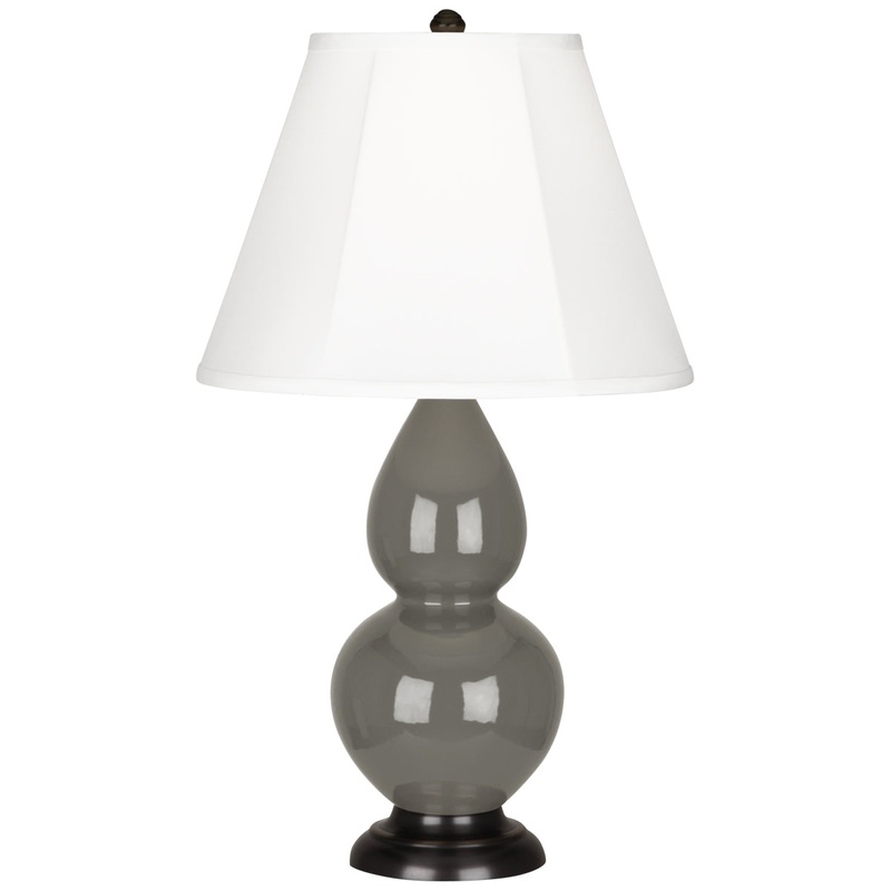 One Light Accent Lamp from the Small Double Gourd Collection in Ash Glazed w/Deep Patina Brinzeed Finish by Robert Abbey