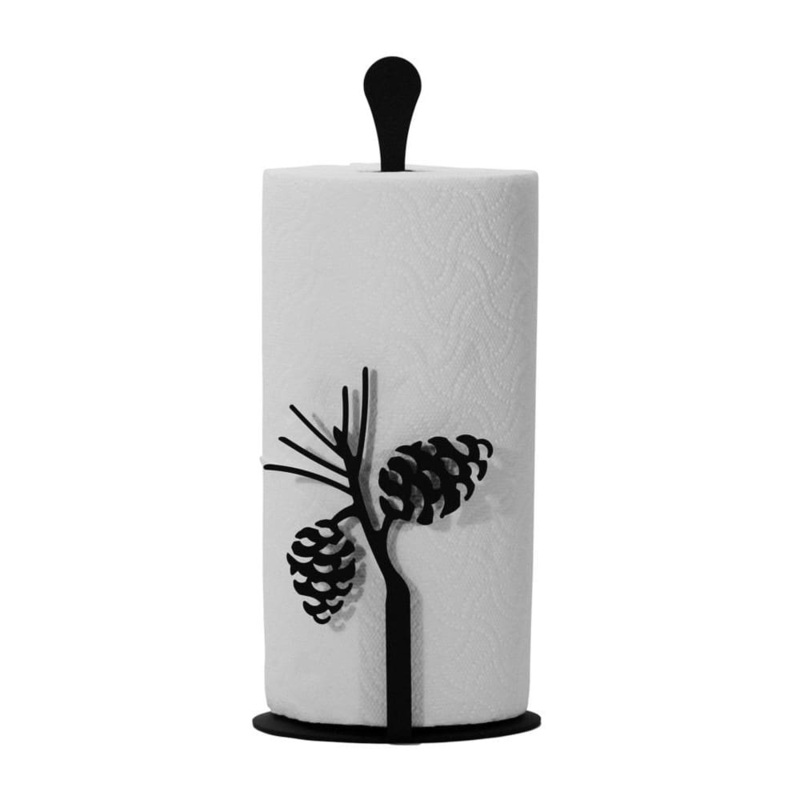 Village Wrought Iron PT-C-89 Pinecone Paper Towel Stand