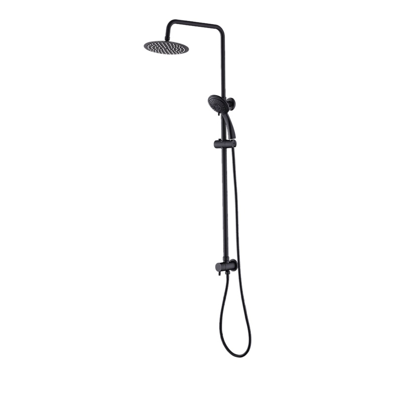 WELS 8″ Rain Shower Head Set Rounded Dual Heads Faucet High Pressure Hand Held