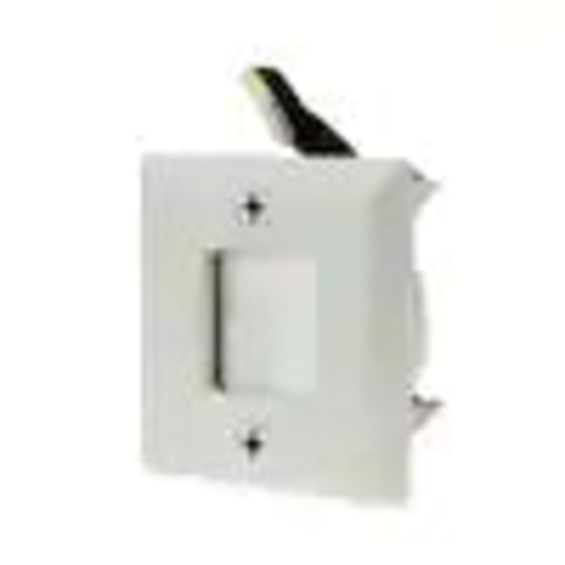 1-Gang Hole Saw Brush Plastic Wall Plate, White