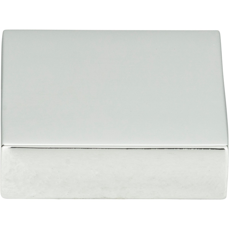Atlas Homewares Thin Square Knob 1 1/4 Inch Polished Chrome