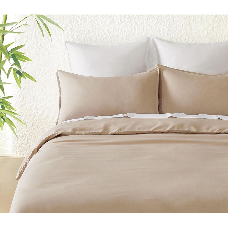 Bamboo Microfibre Quilt Cover Set – Linen – Super King