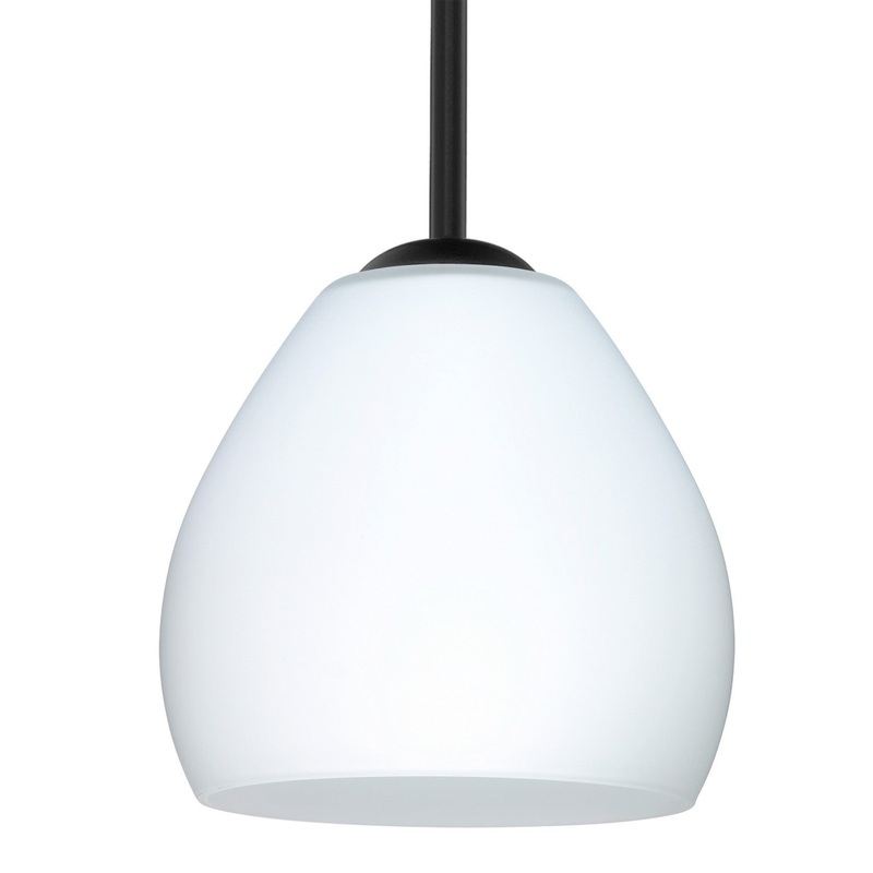Besa 1TT-412207-MED-BK Besa Bolla Stem Pendant One Light Pendant Black