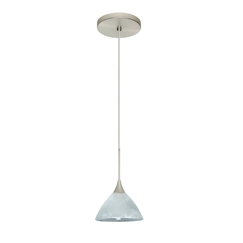 Besa 1XT-174352-LED-SN Domi One Light Pendant Satin Nickel