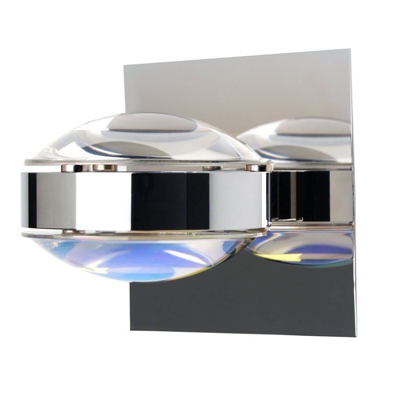 Besa OPTOS1W-CLWD-CR Optos One Light Wall Sconce Chrome