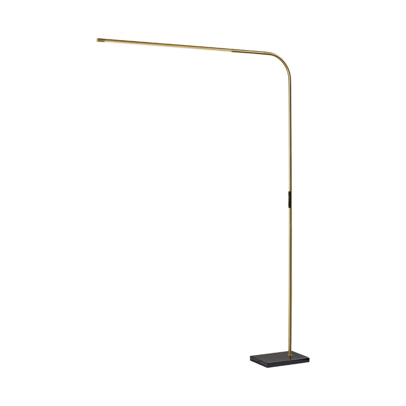 Cullen LED Arc Lamp with Smart Switch Antique Brass