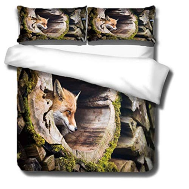 DEWUFAFA Copertura piumino 3D Stampa di animali 3D Copertura di trapunta 3 pezzi di copertura morbida trapunta 2 pillowcases microfibra biancheria da letto trapunta coperchio doppio con chiusura con c