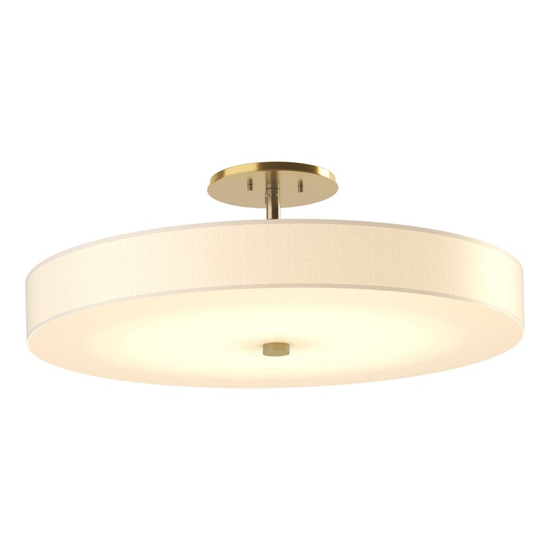 Disq Large LED Semi-Flush Modern Brass