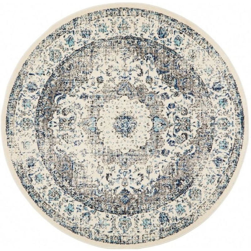 Evoke 251 White Round by Rug Culture -150X150CM – ROUND