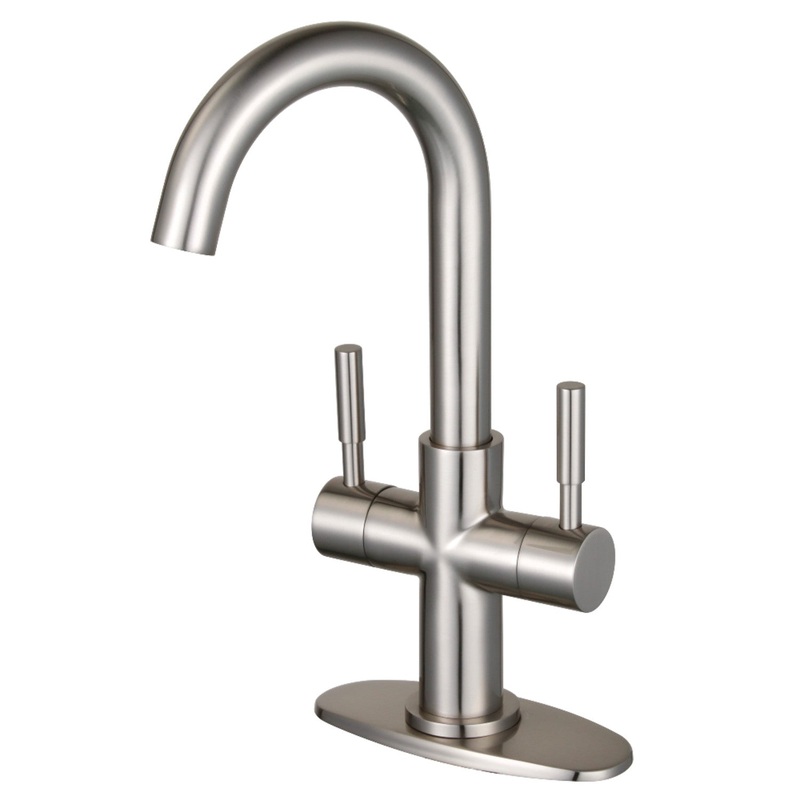 Kingston Brass LS8558DL Concord Two-Handle Bar Faucet, Brushed Nickel