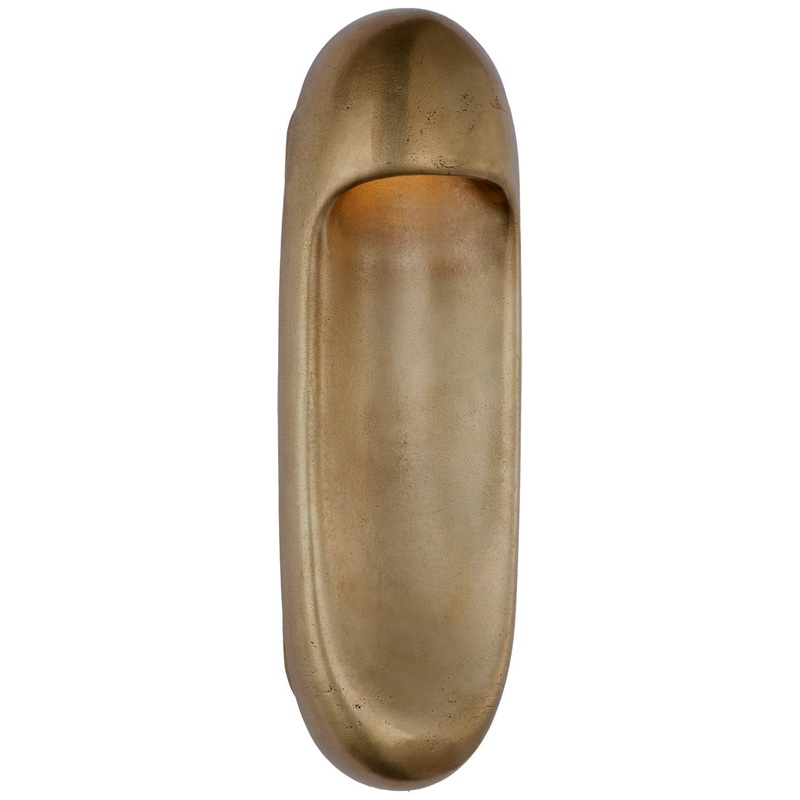 LED Wall Sconce from the Esculpa Collection in Museum Brass Finish by Visual Comfort Signature