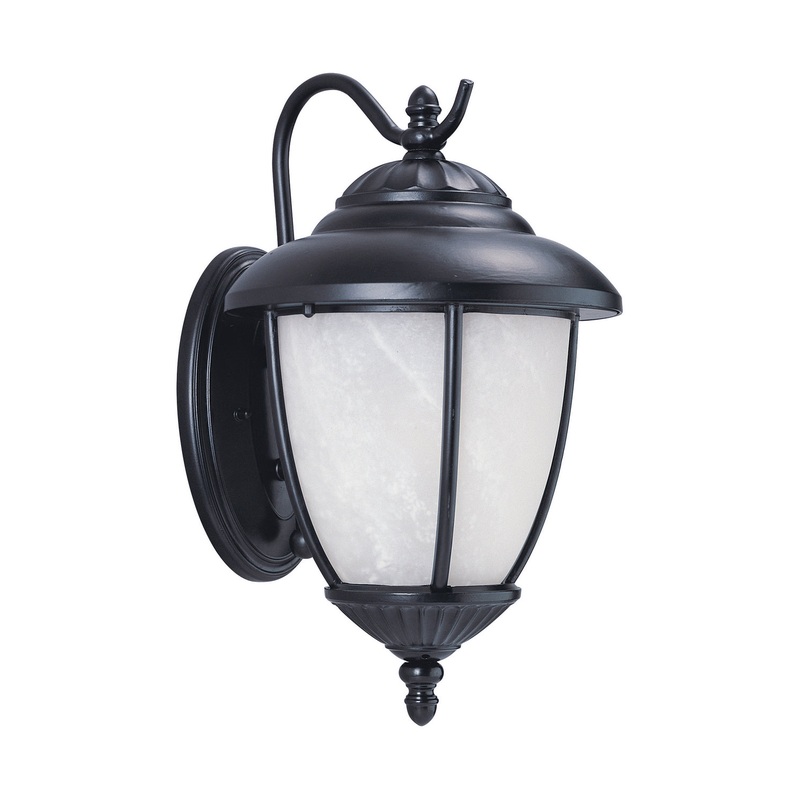 One Light Outdoor Wall Lantern from the Yorktown Collection in Black Finish by Generation Lighting