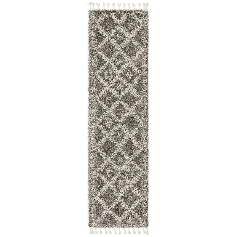 Saffron 33 Grey Runner by Rug Culture – 400X80CM – RUNNER