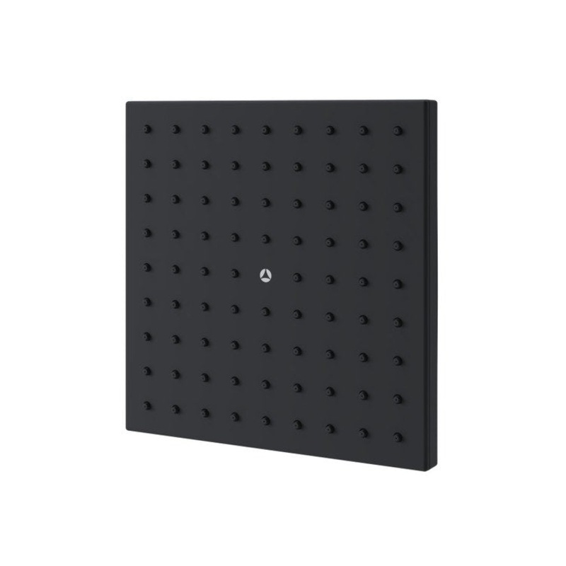Showerhead HydroMersion 1 Functions Square Matte Black 8 Inch 2.0 Gallons per Minute Rubber Nozzles