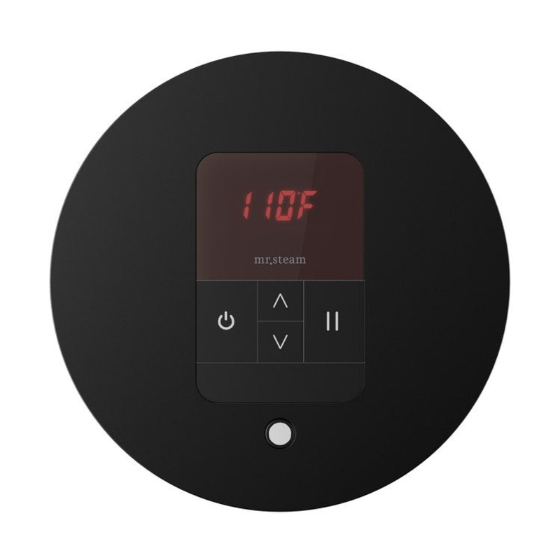 Steam Kit iTempo Matte Black Shower Control with Round Steamhead for MS90 to MSSUPER3