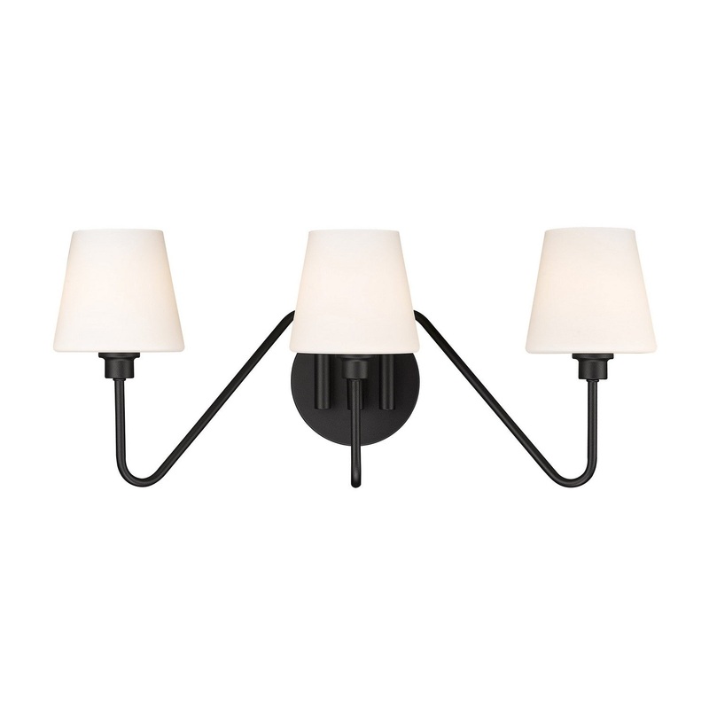 Three Light Bath Vanity from the Kennedy Collection in Natural Black Finish by Golden