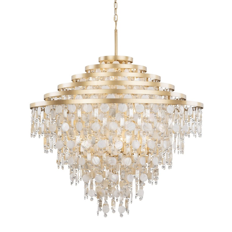 16 Light Chandelier from the Kalani Collection in French Gold Finish by Varaluz