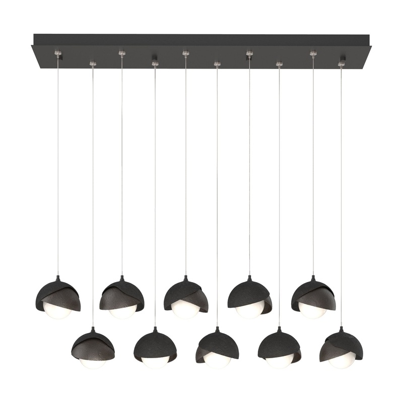 Brooklyn 10-Light Double Shade Pendant Black Oil Rubbed Bronze