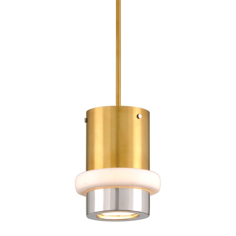 Corbett Lighting 300-41 Beckenham One Light Pendant Vintage Polished Brass And Nickel (Discontinued)